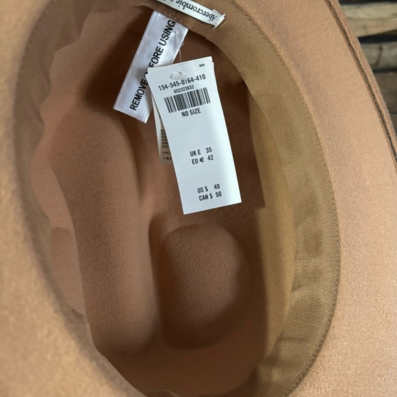 Abercrombie and Fitch Women’s Tan Felt Fedora/Hat NWT - Picture 4 of 5